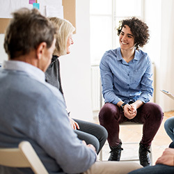 woman in group therapy